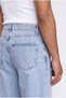 Men's Relaxed Baggy Jean Trousers with Stitching Detail Blue - 4