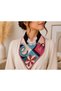 Women's Pleated Patterned Scarf 90X40 cm – Powder Blue Black Stylish Neck and Hair Accessory