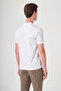 White-Mink Crew Neck Short Sleeve Pocketless Slim Fit Cotton T-Shirt 1011260160 - 5