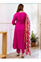 Pink Silk Salwar Kameez & Dupatta - ALV2036 | Pink-Size-M-38-Inches - 5