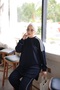 Women's Striped Long Sleeve Relaxed Fit Two-Piece Set - 5