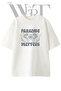 Sorf Women's Sun Design Printed Unisex White Oversize T-Shirt