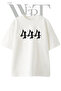 Gothic Four Design Printed Unisex White Oversize T-Shirt