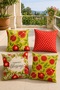 Pomegranate Themed Patterned 4-Piece Throw Pillow Cover Set - 2