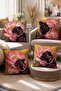 Pink Spotted Jaguar Patterned 4-Piece Throw Pillow Cover Set
