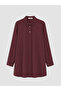 Burgundy Plus Size Modal Blend Shirt Tunic