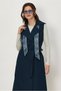 Belted Scarf Detail Vest 46764 - 3