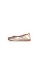 25502 Gold Genuine Leather Women's Ballerinas - 4