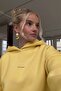 Unisex Oversize Sweatshirt Hoodie the Champ Printed Yellow – Hooded, Kangaroo Pocket, 3 Thread Ribs - 4