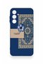 Samsung A16 Compatible Blue Ethnic Carpet Patterned Silicone Case - 2