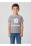 Grey Number 10 Football Fan Kids T-Shirt