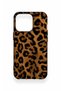 iPhone 13 Pro Compatible Dark Leopard Leather Pattern Silicone Case - 2
