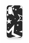 Oppo A6T Compatible Black Mega Star Patterned Silicone Case - 2