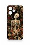 Redmi 12 Compatible Flower Skeleton Pattern Silicone Case - 2