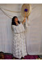 Duman 6 Layer Muslin Bohemia Kaftan / Gray - 5