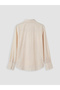 Lcw Vision Beige Striped Women's Shirt - 7