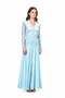 Light Pastel Blue Moroccan Kaftan – ELM M 667