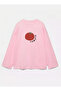 100% Cotton Oversize Fit Tomato Printed - Crew Neck Long Sleeve T-Shirt