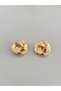 Women's Gold Knot Clip-On Earrings – Large Vintage Steel Statement Earrings with Clip-On Closure - 4