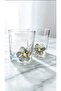 Gray Flower Figured Coffee Cup 190 ml (Set of 2) - 3