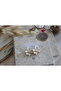 Cream Enamel Flower Model Earrings