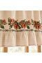 Romantic Aegean Orange Rose Cross-Stitch Monica Ruffled Farbela Curtain - 3