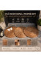 Natural Wicker Door Mat Set of 3 Decorative Mats - Handmade (80X35 cm) - 3