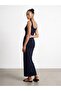 91733 Bra-Free Midi Dress-Dark Blue - 2