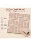 Cream Burgundy English Newspaper Patterned Bouquet Wrapping Paper 57X57 cm Flower and Gift Package 4 Pieces - 2