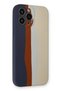 Aconcept iPhone 13 Pro Case Ebruli Launch Silicone (82731) - Navy Blue-Cream - 3