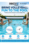 INNOV8 by Hostfull Pool Volleyball Set for Kids Ages 5+, 238 cm Floating Net with Volleyball, Hand Pump, 2 Stabilising Bags and Mesh Carry Bag for Pool, Garden & Outdoor Play - 2