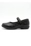 Girls Black Buckle Strap School Shoes - 2