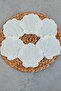 Set of 6 Sea Shell Coffee Napkins |   Pearl Detailed Stain-Resistant Fabric Decorative Napkin - 4