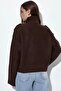Viorna Ribbed Half Turtleneck Buttoned Cardigan - 4