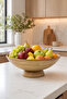 Bamboo Wooden Stand Fruit Bowl 30 Cm, Fruit Plate, Decorative Bowl, Candy Bowl, Snack Bowl, Salad, Ice Cream - 2