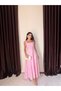 Women's Square Neck Floral Embroidered Long Dress - 2