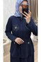 Floral Skirt Set Navy Blue - 4