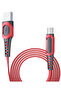 كابل DC01 سوبر سرعة مايكرو USB 1M 2.4A - أحمر - 3