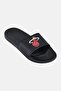Kids Boy Miami Heat Primary Logo Slip On Slides, Black