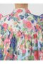 Globus Girls Multi Color Boat Neck Flutter Sleeves Floral Print Fit & Flare Mini Dress - 5