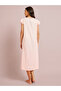 Pink Lace Detail Ruffle Sleeve Buttoned Nightdress - 4