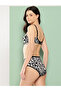 Black Animal Print Lightly Padded Non Wired Bra and Brief Set - 3