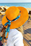 Natural-Looking Beach Hat with Scarf Wide Brim Summer Hat New Fashion Hat - 3