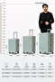Aeris Aluminum Framed Medium Checked 24 Inch (20-25kg) Luggage Hard Shell, Lightweight, Bottle Holder, Suitcase - 8