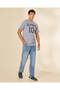 Men Blue Graphic T-Shirt - 2