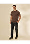 Men Brown Geometric AOP T-Shirt - 5