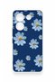 Tecno Camon 20 Pro Compatible Blue Daisy Patterned Silicone Case - 2