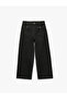 Cotton Pocketed Regular Waist Culotte Trousers - Culotte Jeans