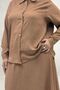 67061 Plus Size Skirt - Shirt Melange Set - Tan - 2