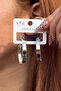 Silver Color Flat Hoop Women's Earrings - 3
